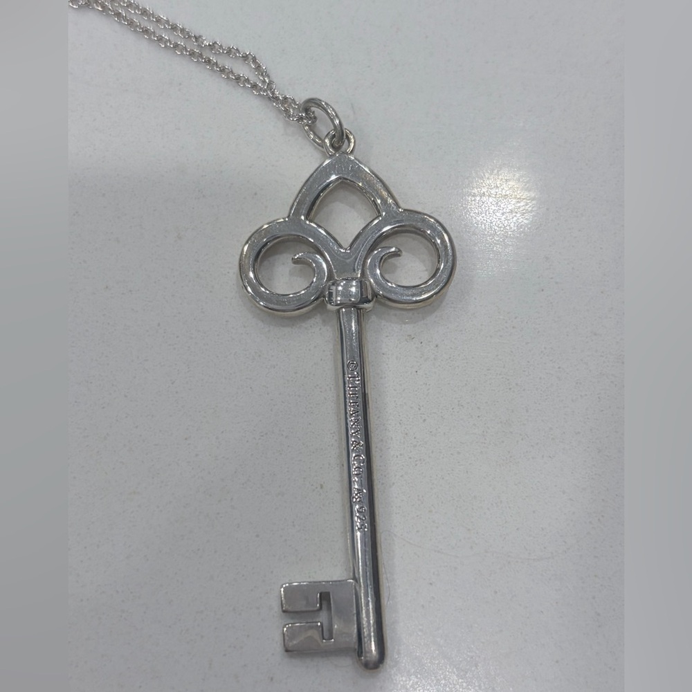 Sterling Silver Key Pendant Necklac